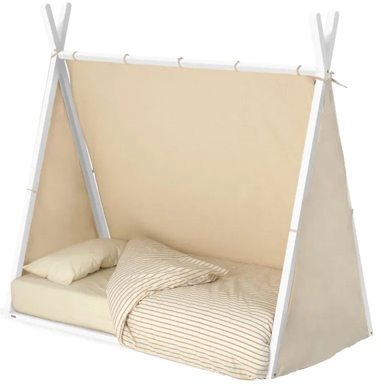 Fehér házikó alakú bükkfa gyerekágy 70x140 cm Maralis – Kave Home