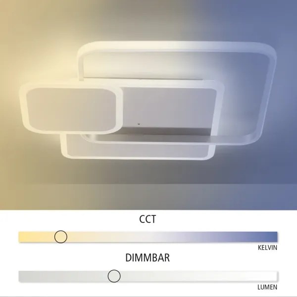 Paul Neuhaus 8319-55 - LED Szabályozható mennyezeti lámpa EMILIO LED/53W/230V + távirányító