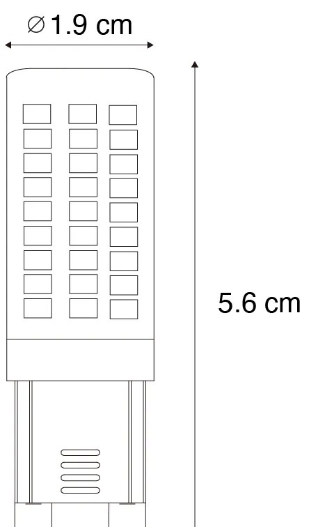 5 darabos G9 3 fokozatban dimmelhető opál LED izzó 4,5W 500 lm 2700K