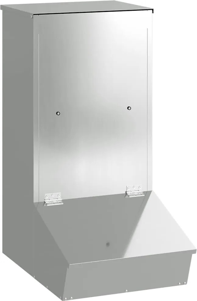 vidaXL Disznó Etető Ezüst 55 x 38 x 76 cm Horganyzott acél