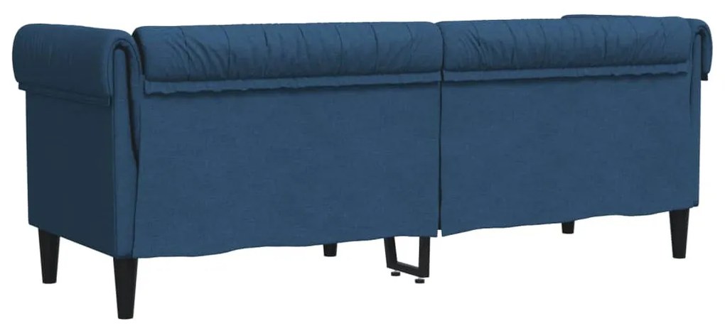 kék 3 személyes szövet Chesterfield kanapé