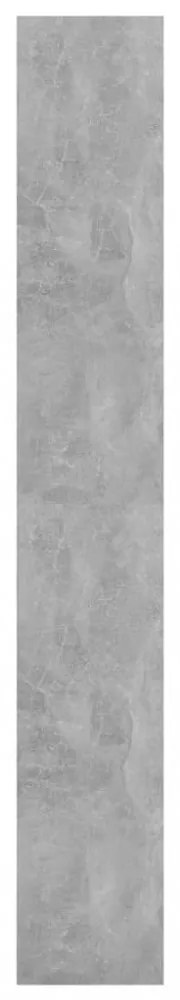 betonszürke szerelt fa könyvszekrény/térelválasztó 80x30x198 cm
