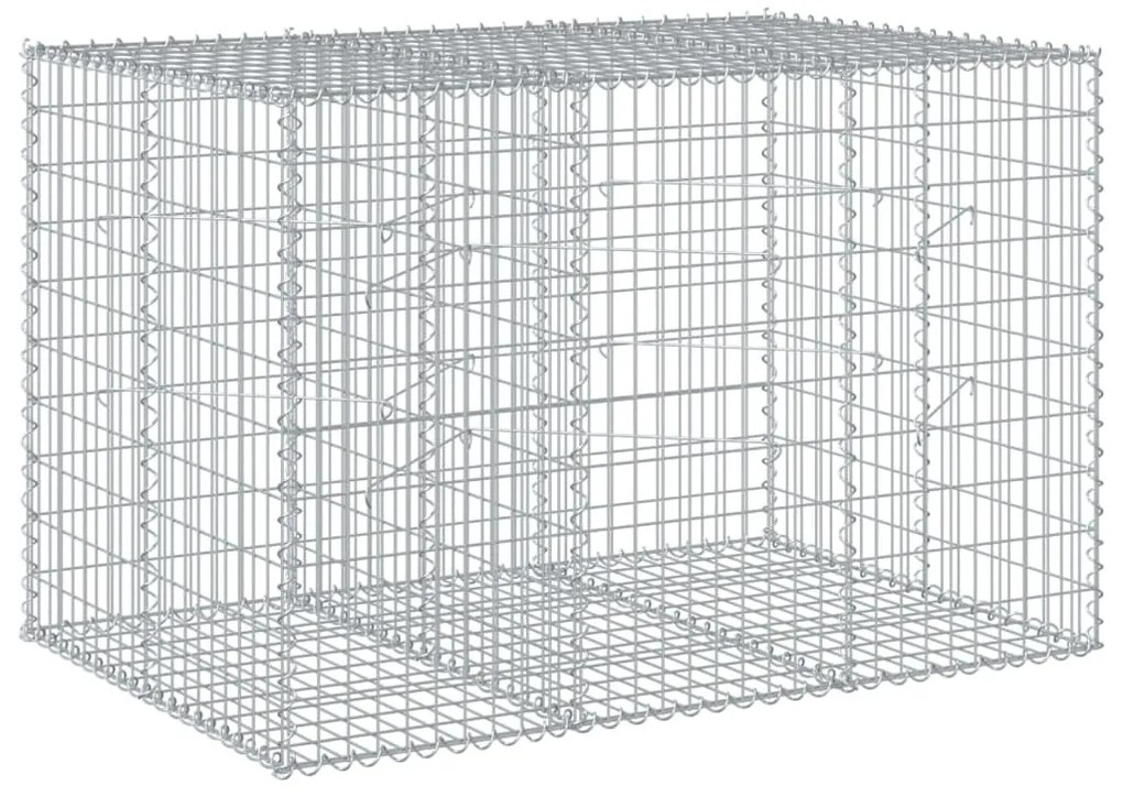 horganyzott vas gabion kosár fedéllel 150 x 100 x 100 cm