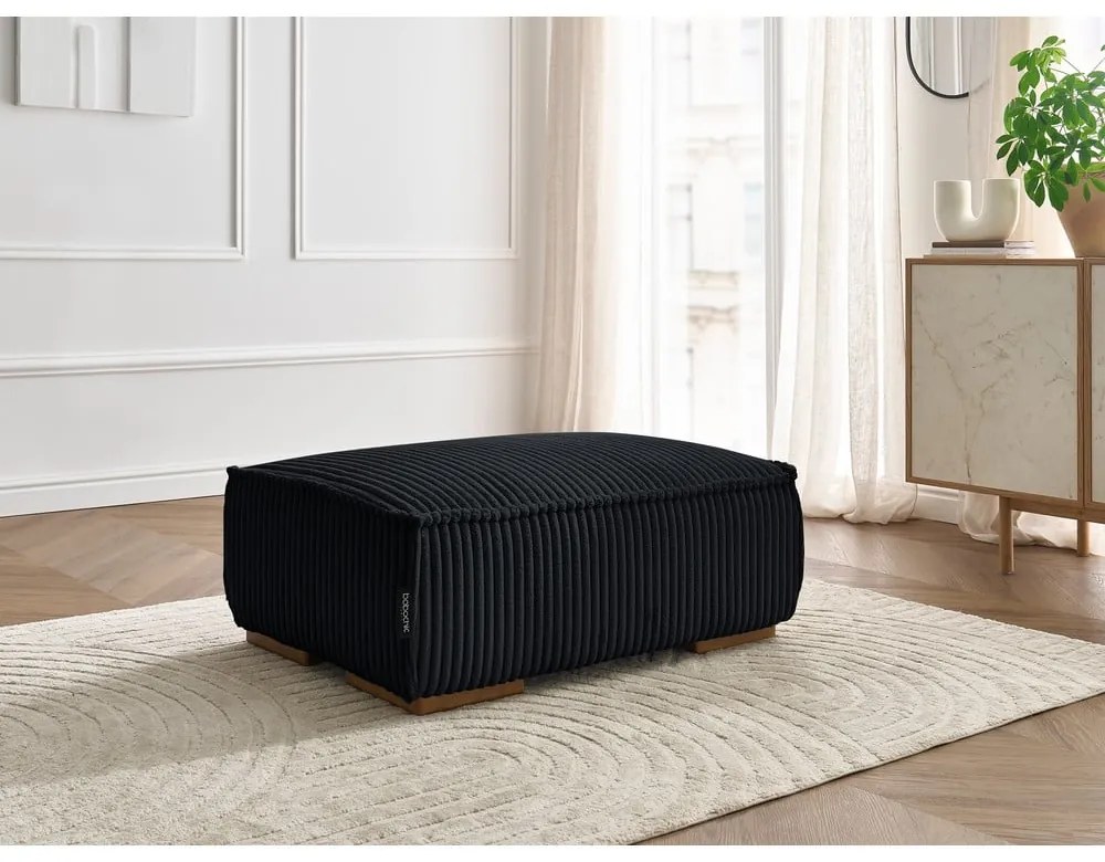 Fekete kordbársony lábtartó Chelsea – Bobochic Paris