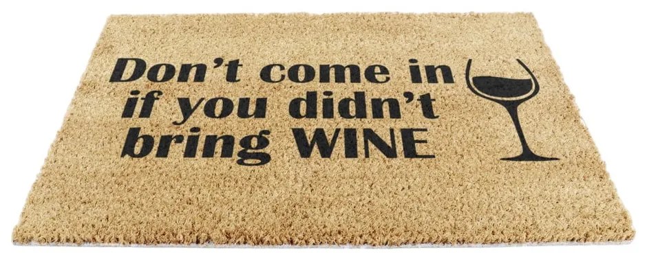 Kókuszrost lábtörlő 40x60 cm Without Wine – Artsy Doormats