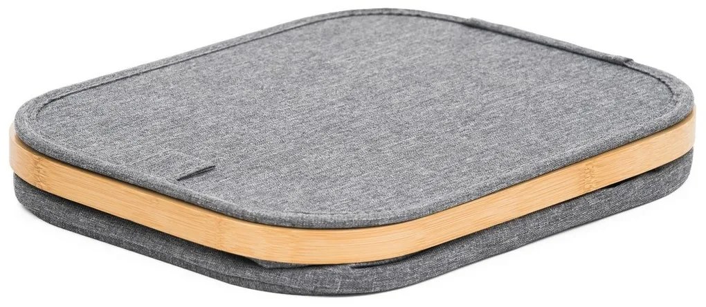 G21 tárolódoboz 24 x 30 x 15 cm, bambusz, fedéllel, szürke