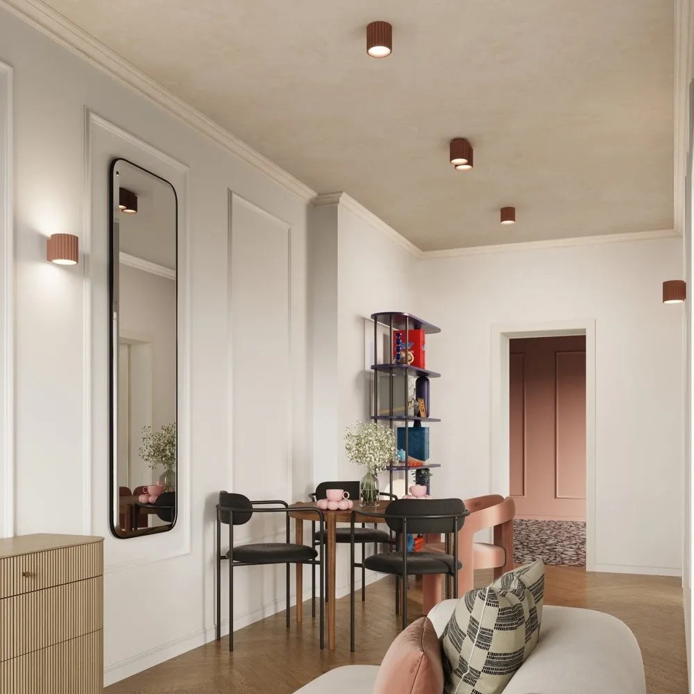 Világosbarna fali lámpa ø 10 cm Zora – Sollux