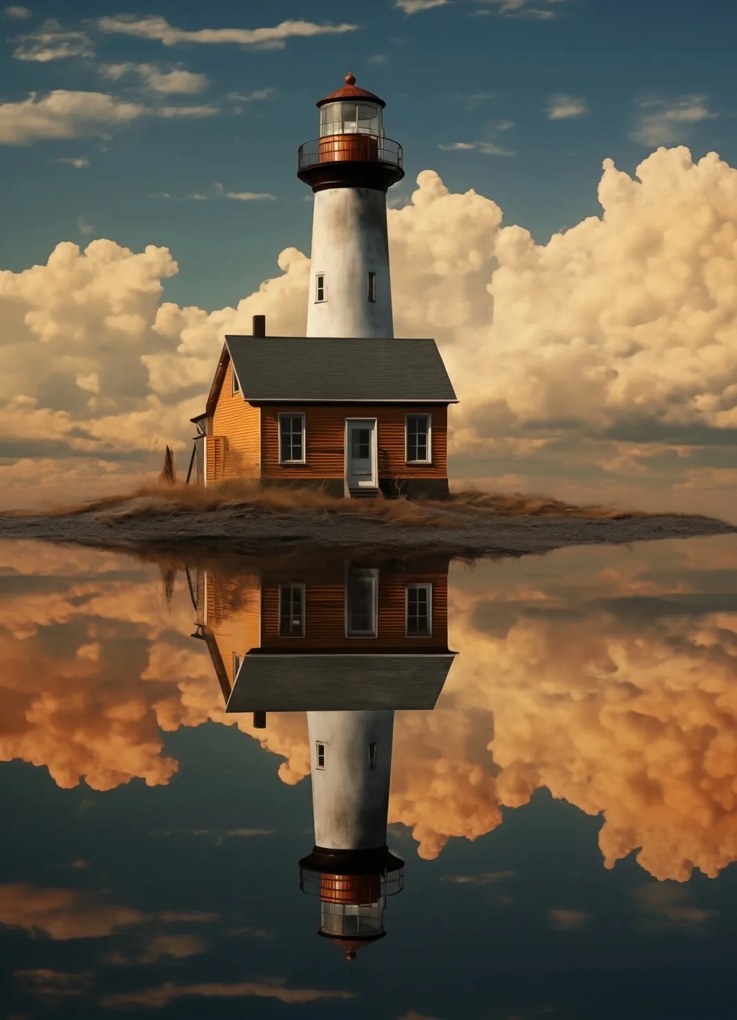 Poszter 13x18cm Tengeri tükröződés