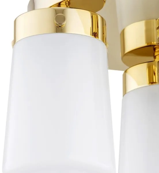 Argon 6165 - Felületre szerelhető csillár PASADENA 3xE27/15W/230V arany/fehér