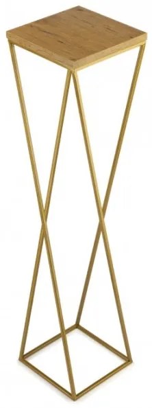LOFT virágtartó állvány 100x24 cm arany/barna