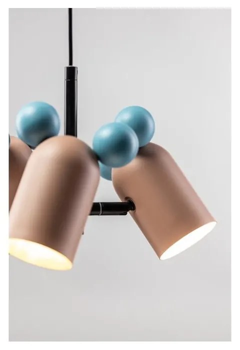 Világoskék-rózsaszín gyerek lámpa fém búrával ø 30 cm Mouse II – GTV