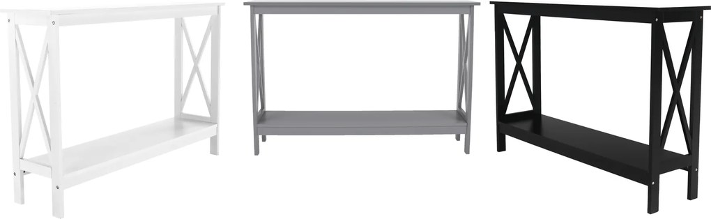 Konzolasztal, fehér, APOLOS