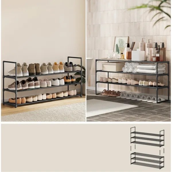 Cipőtároló ALVORO fekete