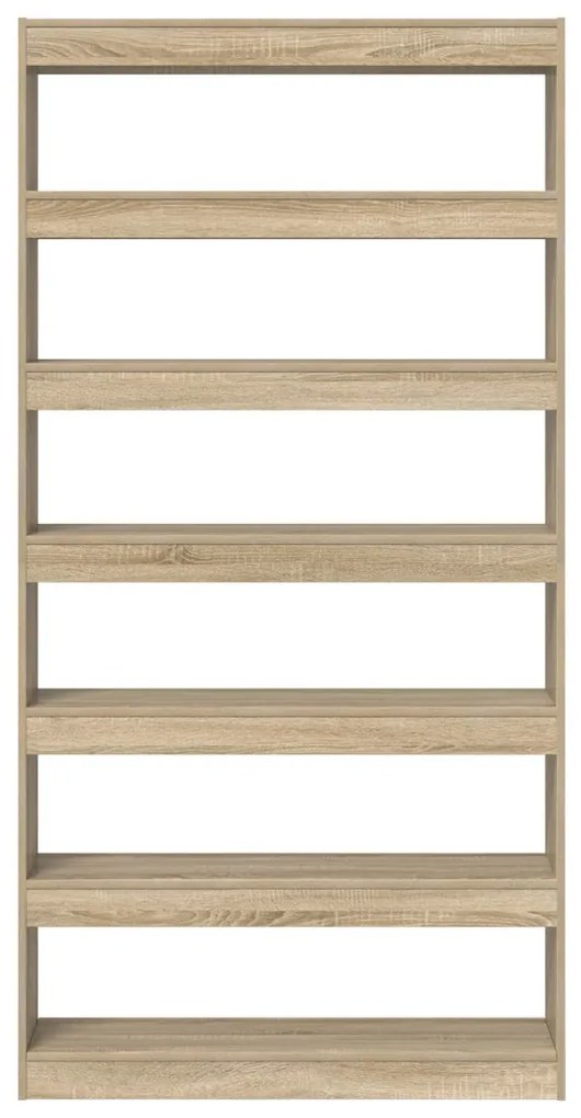 Könyvespolc Sonoma tölgy Mérnöki fa 100 x 30 x 198 cm Polcozás