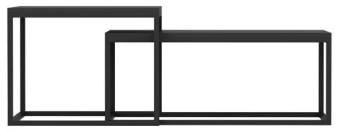 KÉSZLET 2x Kávésasztal LEKA fekete