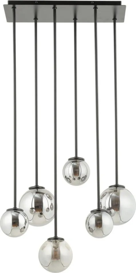 SIGMA LIGHTING 33498 TULIA Többágú Függesztett Lámpa Fekete, Szürke G9 IP20