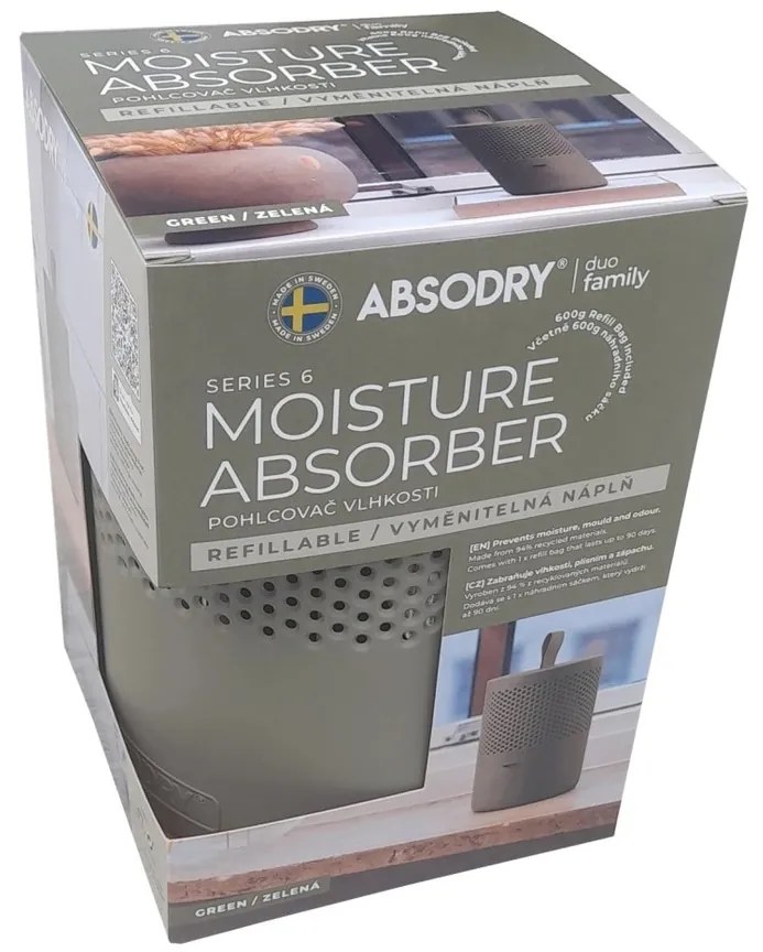 Everbrand Absodry Duo Family Bag 6-sorozatúnedvességelnyelő, 50 m3-ig, zöld