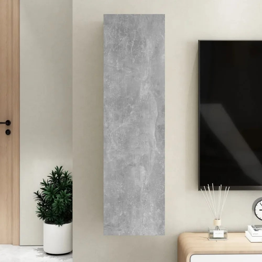 betonszürke szerelt fa TV-szekrény 30,5 x 30 x 110 cm