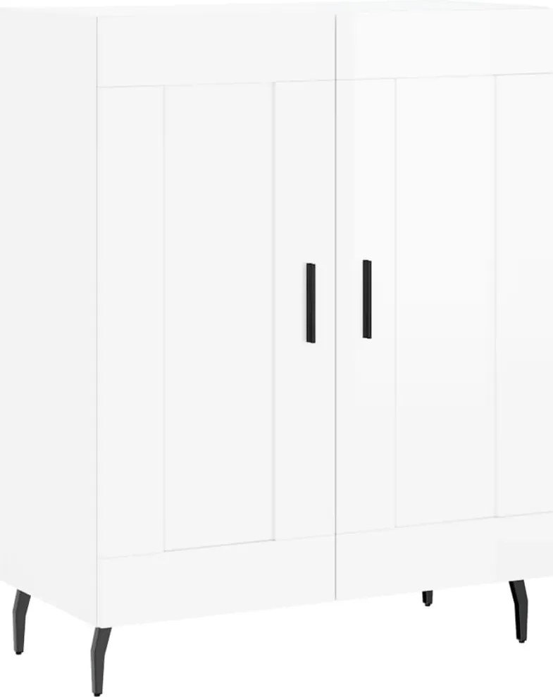 vidaXL magasfényű fehér szerelt fa tálalószekrény 69,5 x 34 x 90 cm