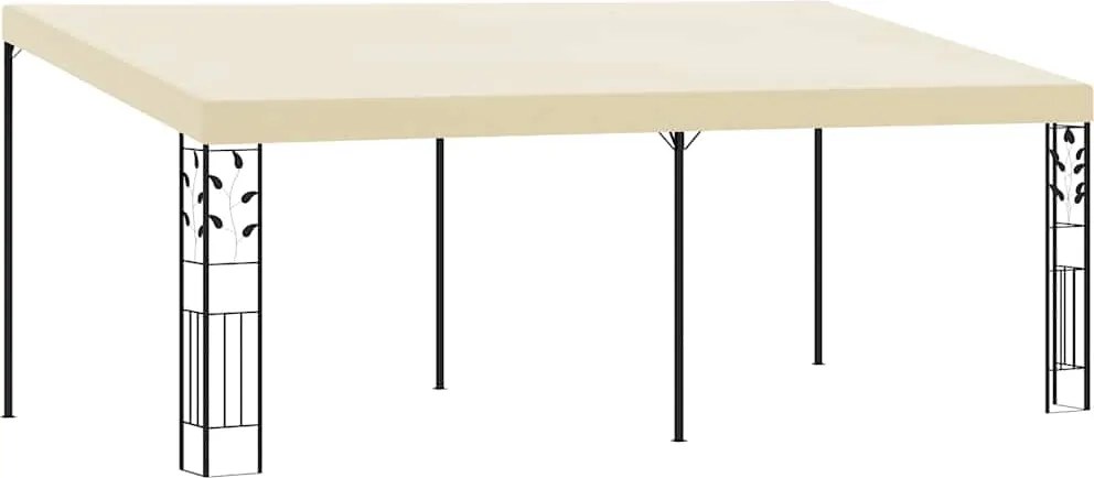 vidaXL krémszínű falra szerelhető pavilon 6 x 3 x 2,5 m