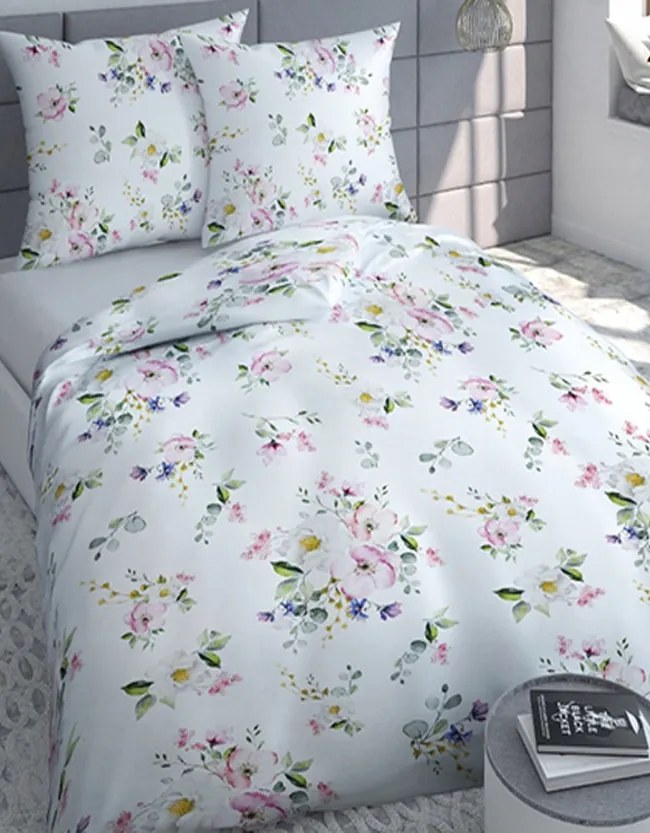 Pamut szatén ágynemű 140x200 70x90 428 rózsa