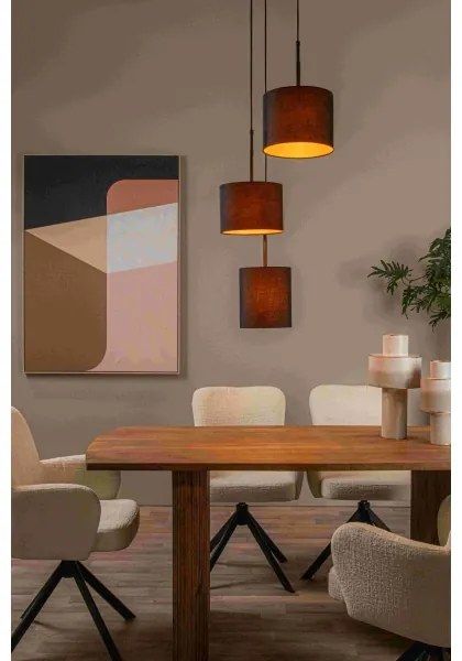 Lucide 45409/13/30 - Csillár zsinóron MAYA 3xE27/40W/230V fekete