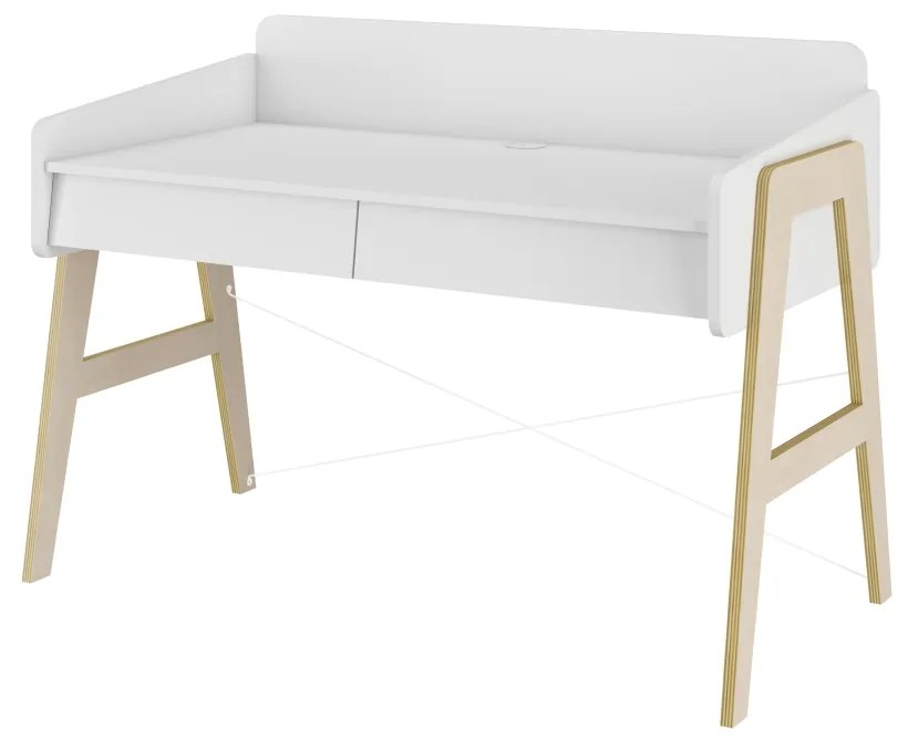 AKCIÓ Fehér gyerek íróasztal SO SIXTY II. osztály