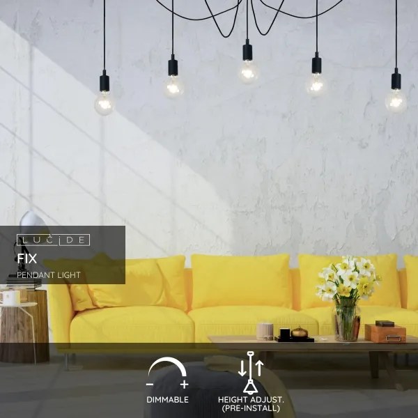 Lucide 08408/05/30 - Csillár zsinóron FIX MULTIPLE 5xE27/60W/230V pók