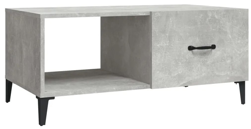 Betonszürke szerelt fa dohányzóasztal 90 x 50 x 40 cm