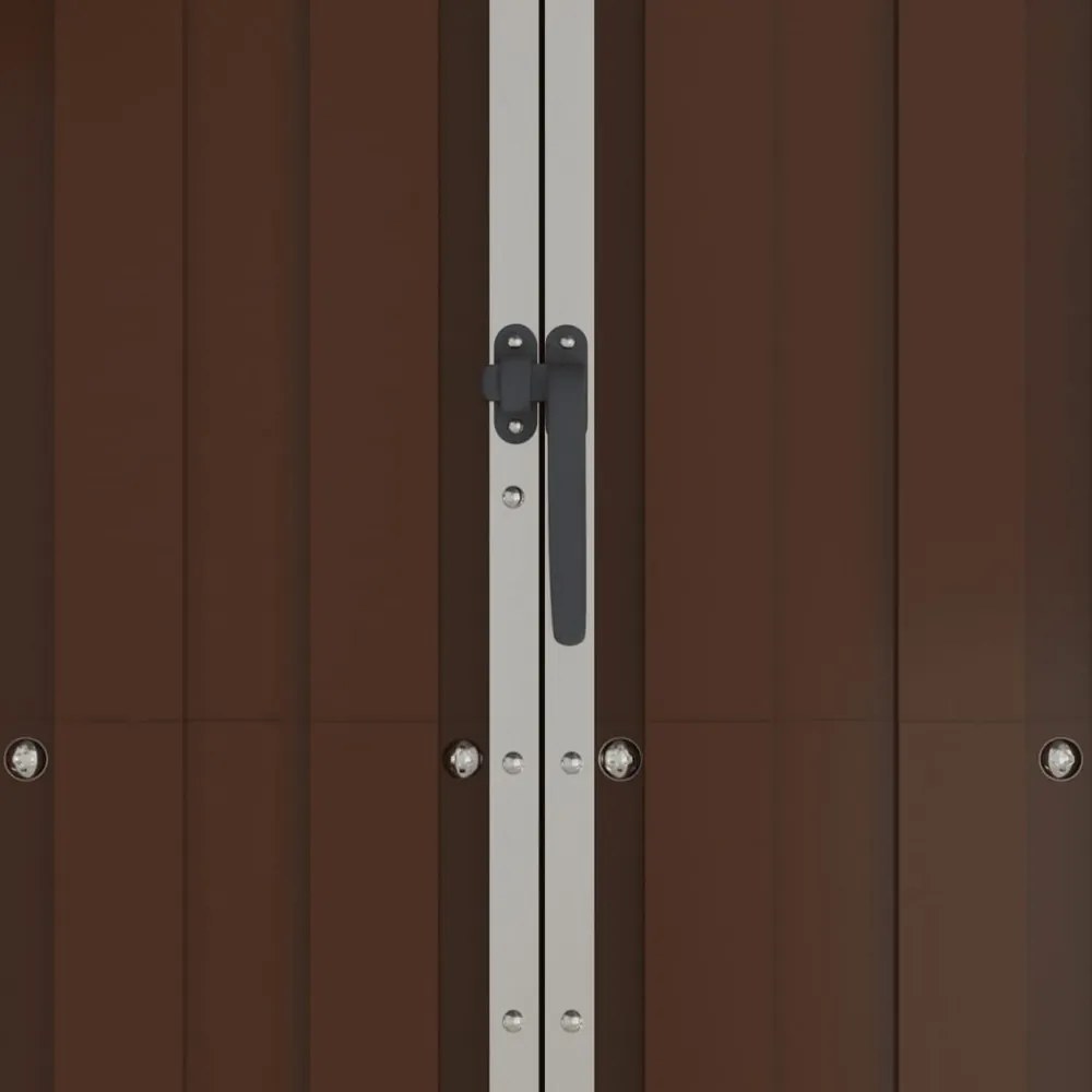 barna horganyzott acél kerti fészer 116x45x175 cm