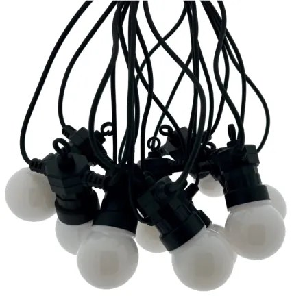 LED kültéri dekorációs fényfüzér 10xLED/0,36W/230V 4,5 m IP44 fekete