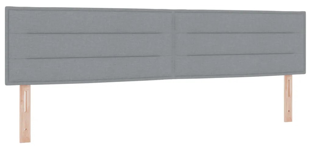 Boxspring Ágy Matraccal - Világosszürke, 200x200 cm, Szövet