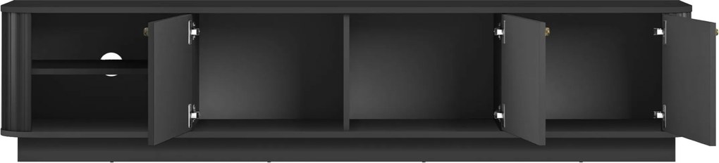 Vesper 3D TV szekrény 187 cm - fekete / arany fogantyúk