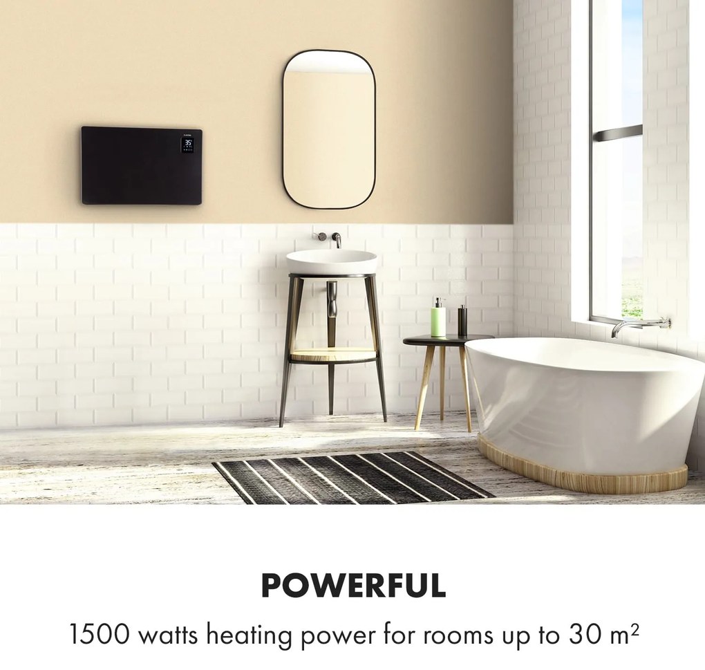 Klarstein Bansin Smart 1500, konvektor, 1500 W, vezérlés applikáción keresztül