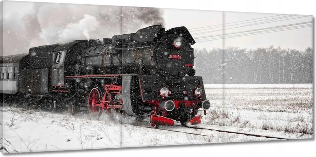 Vászonkép 150x70 Mozdony Ol49-59 Hó