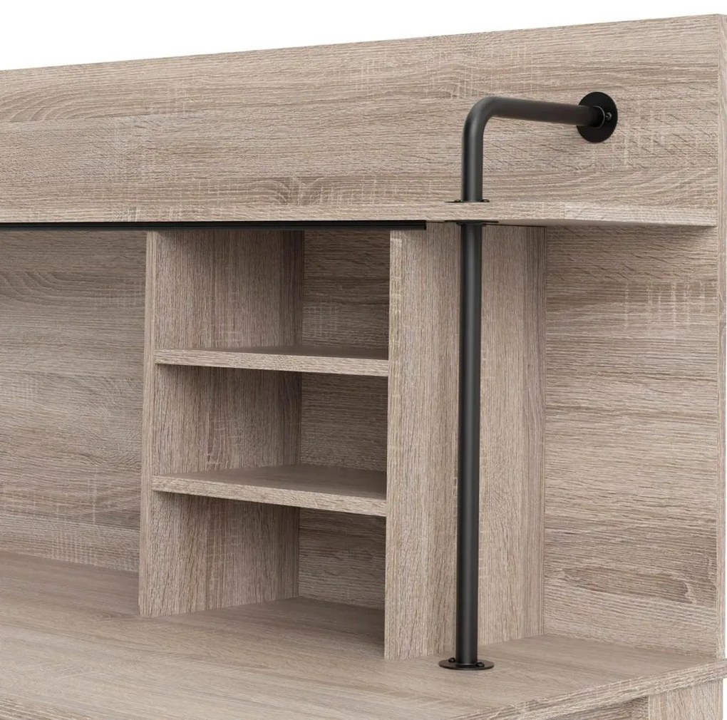 Felix Industrial íróasztal, természetes fa