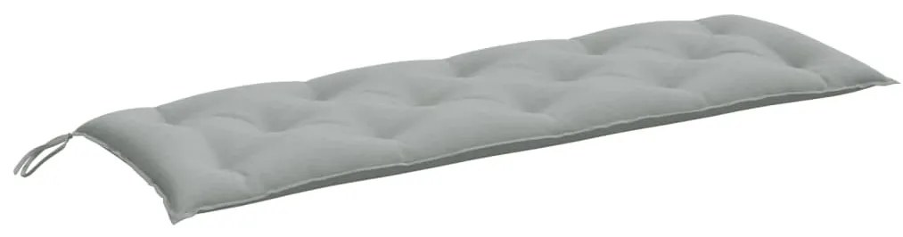2 db melange világosszürke szövet kerti padpárna 150 x 50 x 7cm