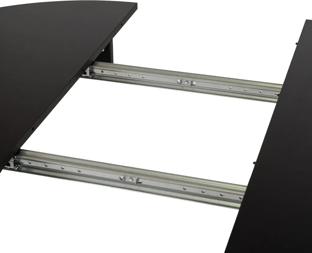 Bővíthető Étkezőasztal Fekete Színben. HARRY 102-142 cm