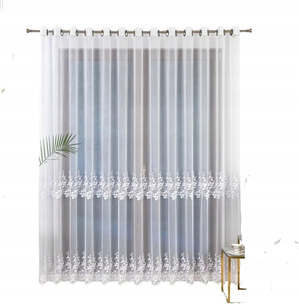 Kész finom függöny hímzéssel, átvezetőkkel Prémium kollekció 350X280