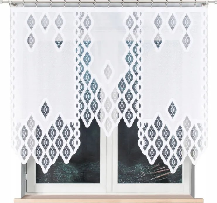 Fehér jacquard kész panel kész jacquard függöny 140x160 mintával