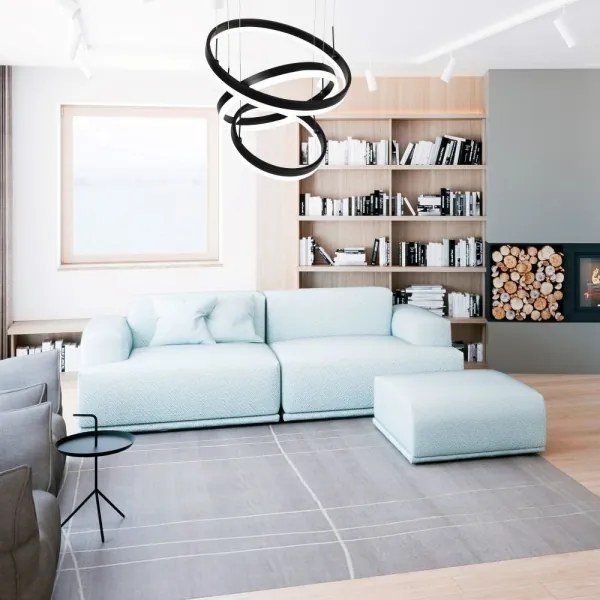 LED dimmelhető csillár zsinóron LED/86W/230V 3000K fekete