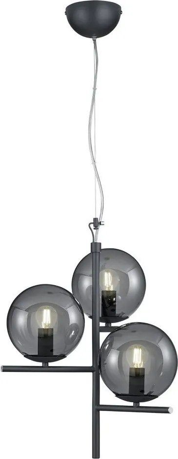 TRIO 302000342 PURE Többágú Függesztett Lámpa Antracit E14 IP20