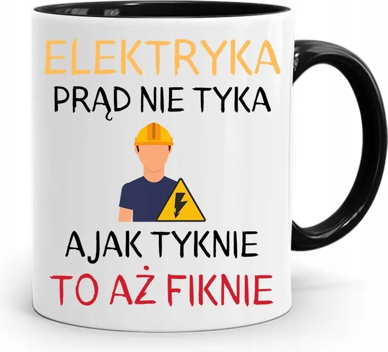 Bögre Fekete Ajándék Villanyszerelő Áram Nem Ketyeg A Nyomtatott Fotóval
