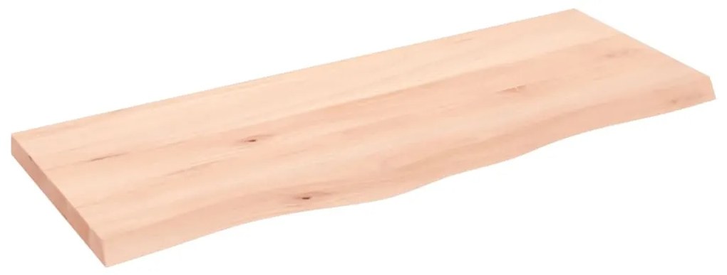 kezeletlen tömör tölgyfa fali polc 100x40x(2-4) cm