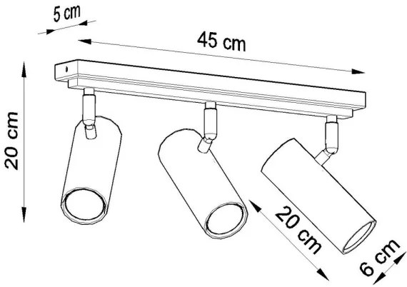 Spotlámpa DIREZIONE 3xGU10/40W/230V fehér