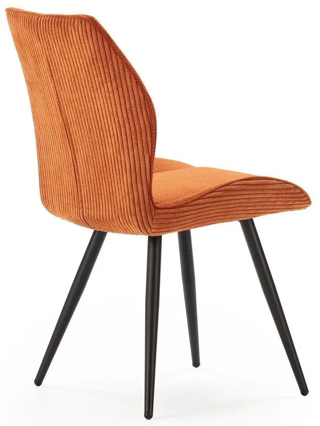 Narancssárga kordbársony étkezőszék szett 2 db-os Adaya – Marckeric