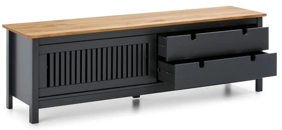 Bruna szürke fa TV-állvány - Marckeric