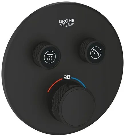 Grohe SmartControl zuhany és fürdő csaptelep vakolat alatti rész nélkül phantom black 29507kf0 G29507KF0
