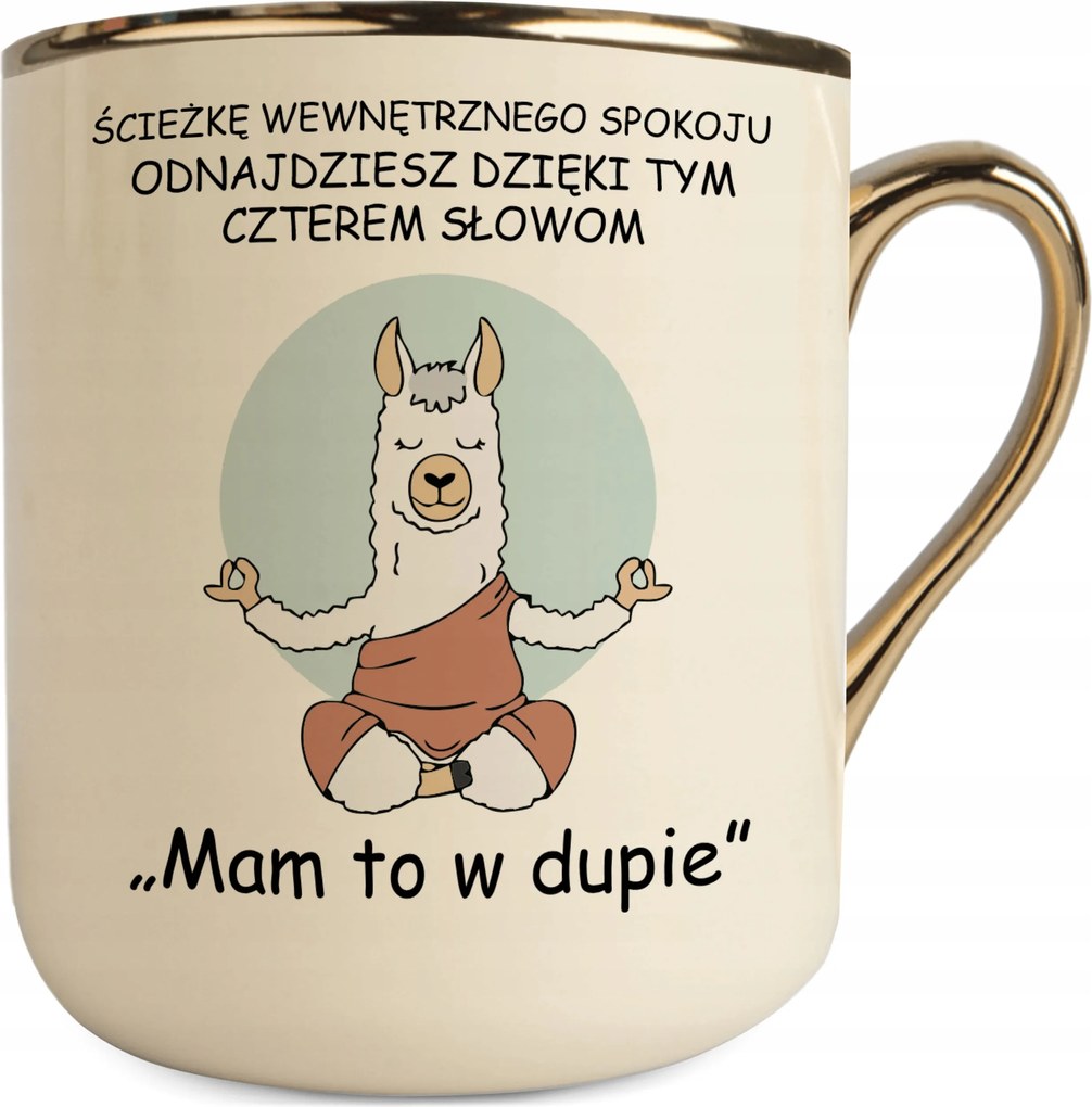 Bögre Krém-arany Belső Nyugalom Láma Van A D*pie Az Irodai Munkához