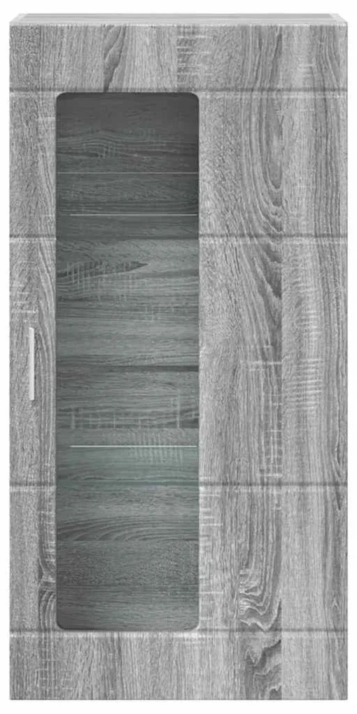 Fali szekrény polcokkal Szürke sonoma 55 x 29 x 100 cm Faanyag